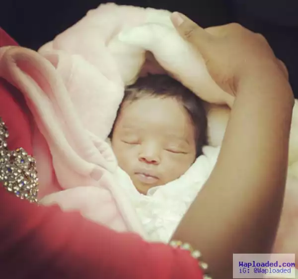 Photo: Hadiza, daughter of former Chief of Naval Staff and hubby welcome their first child